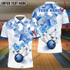 BlueJose Bowling And Pins Triangle Art Customized Name 3D Shirt (6 Colors)