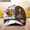 BlueJose Cross America Hunting Deer Zipper Leather Pattern Multicolor Personalized Cap