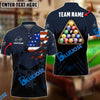 BlueJose Billiards Ball 8 Punished Skull Personalized Name, Team Name Shirt (6 Colors)
