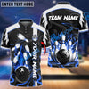 BlueJose Bowling And Pins Vengeful Flame Customized Name 3D Shirt (6 Colors)