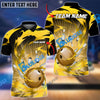 BlueJose Bowling And Pins Tornado Throw Customized Name 3D Shirt ( 5 Colors)