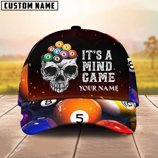 BlueJose Billiard Lover Personalized Name 3D Over Printed Cap