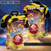 BlueJose Bowling And Pins Tornado Throw Customized Name 3D Shirt ( 5 Colors)