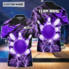 BlueJose Thunder Power Bowling And Pins Personalized Name Team Name 3D Shirt (4 Colors), Personalized Shirts For Bowling Players