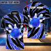BlueJose Bowling And Pins Super Anemo Aura Customized Name 3D Shirt ( 6 Colors)