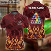 BlueJose Billiards Ball 8 Inner Flame Personalized Name, Team Name Shirt (6 Colors)