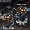 BlueJose Darts Fire Skull Crack Dartboard Personalized Name, Team Name Shirt (4 Colors)