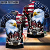 BlueJose Bowling American Eagle Customized Name, Team Name 3D Shirt