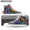 BlueJose Drip and Drop Ball Billiard Personalized Name High Top Shoes