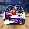 BlueJoses Bowling And Pins Multicoler Smoke Pattern Personalized Name Cap