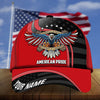 BlueJose Premium Eagle Patriot By Choice 3D Cap American Pride Hat Multicolor Personalized