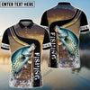 Bluejose Crappie Fishing Sunset Custom Name 3D Shirt