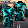 BlueJose Darts Punisher Skull Fire Flames Customized Name, Team Name 3D Shirt (4 Colors)