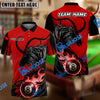 BlueJose Billiards Ball 8 Fire Aries Personalized Name, Team Name Unisex Shirt (6 Colors)