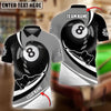 BlueJose Billiards Ball 8 Player Gray Personalized Name, Team Name 3D Shirt